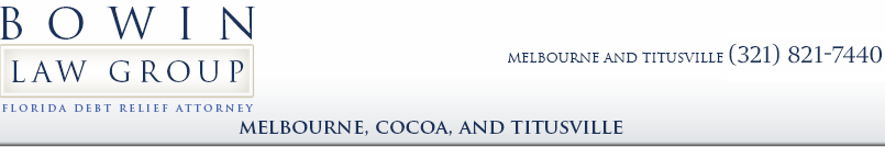 Melbourne Bankrupcty Lawyer | Palm Bay Debt Relief Attorney | Bowin Law Firm